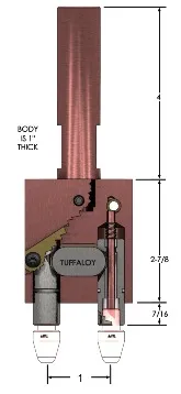 Tuffaloy Standard Duty Water Cooled Equatip - 1in Spacing | Weld Systems Integrators