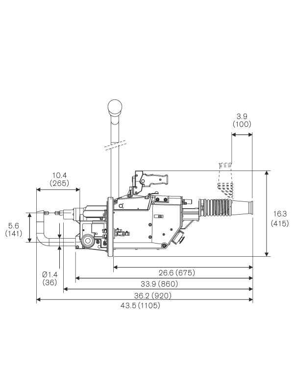 TECNA 3323 C-Type Suspended Weld Gun | Dimensions 01 | Weld Systems Integrators