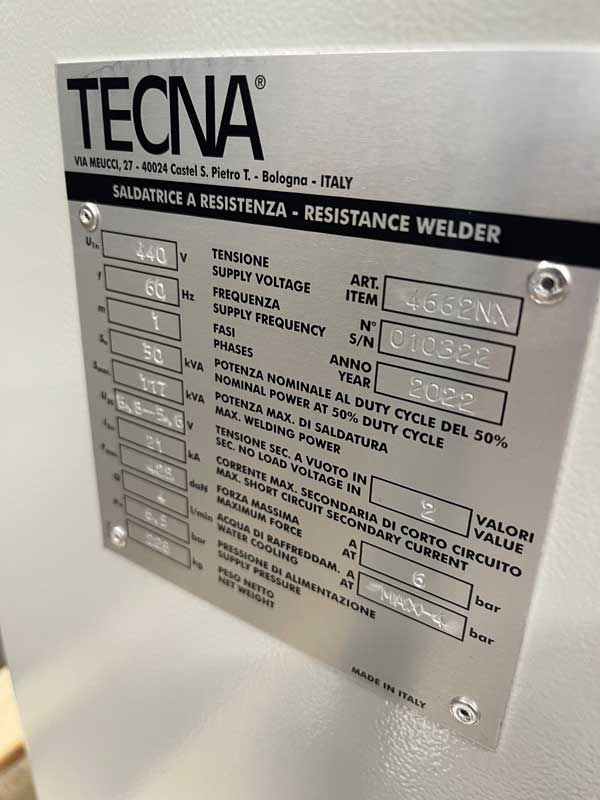 WSISelect - TECNA 4662 Rocker Arm Welder | Image 05 | Weld Systems Integrators