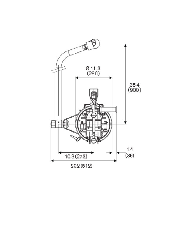 TECNA 3321 Portable Spot Weld Gun | Dimensions 02 | Weld Systems Integrators
