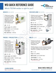 Quick Reference - TECNA Welders | Weld Systems Integrators