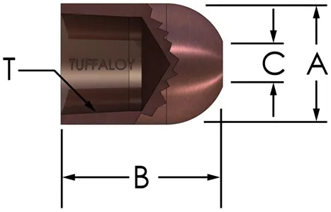 Tuffaloy B Dome Nose Female Caps | Weld Systems Integrators
